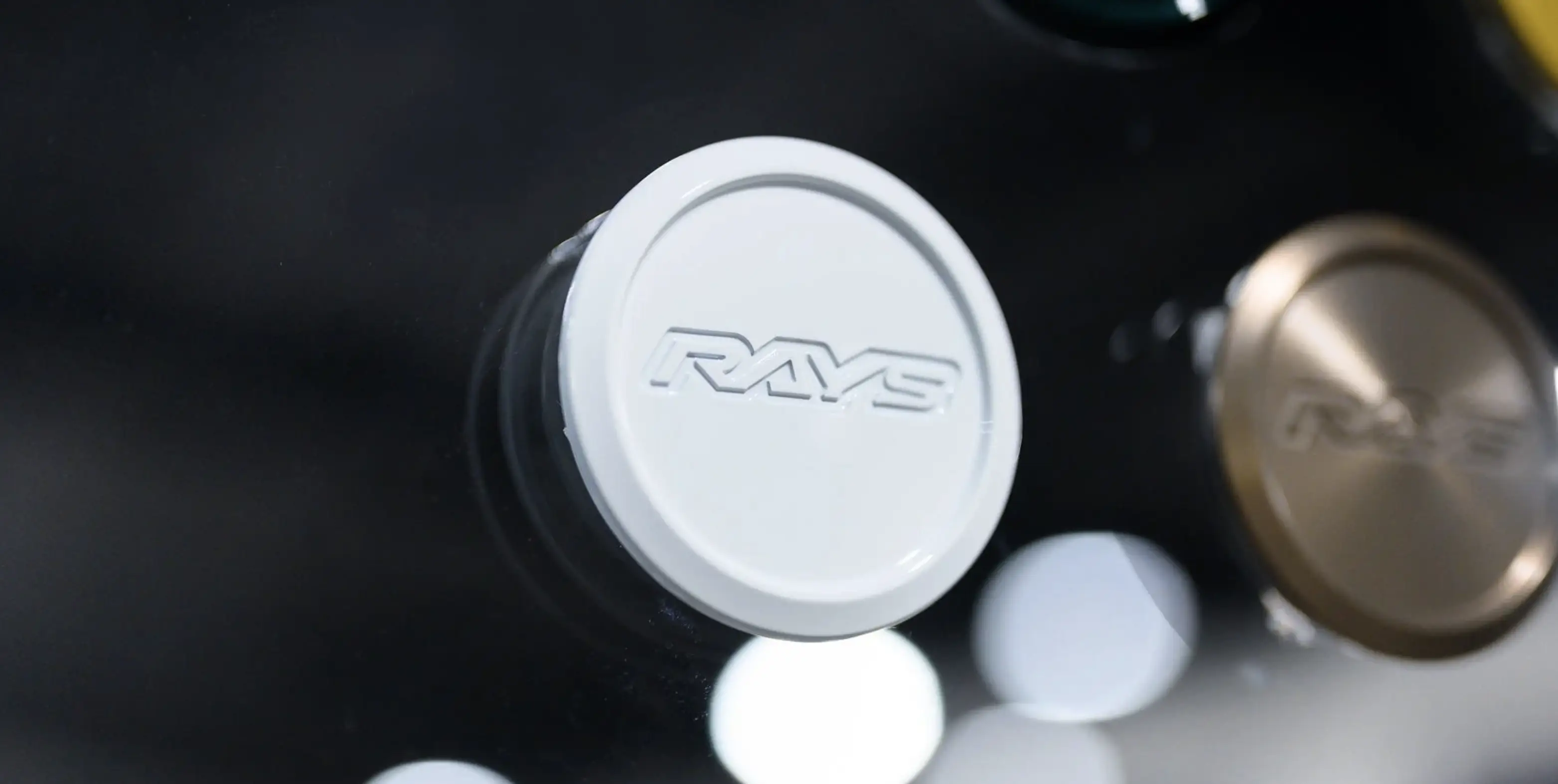 RAYS VR Center Cap Model-01 Low Type in Dash White DW for Volk Racing TE37 and CE28 wheels