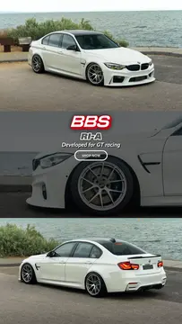 BBS RIA in diamond silver on white BMW F80 M3