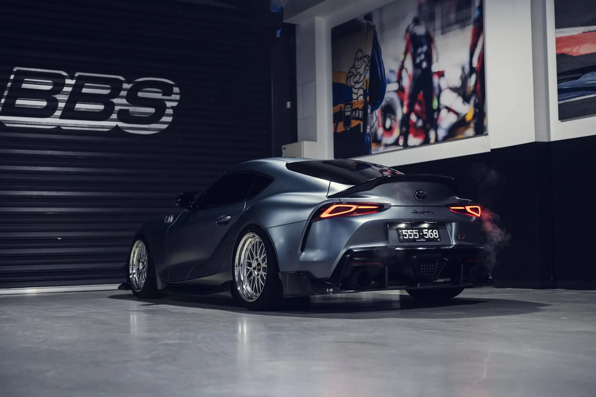 Track inspired Toyota GR Supra A91 fitted with authentic BBS Japan LM 2 piece wheels
