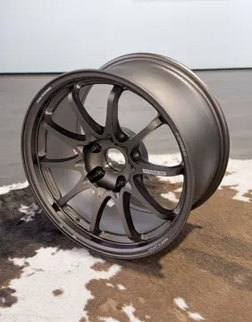 Three quarter view of a lightweight 17 inch forged monoblock CE28 N-Plus Bronze wheel