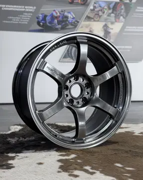 18 inch RAYS Gram Lights 57DR one piece cast wheel in Grace Silver metallic finish