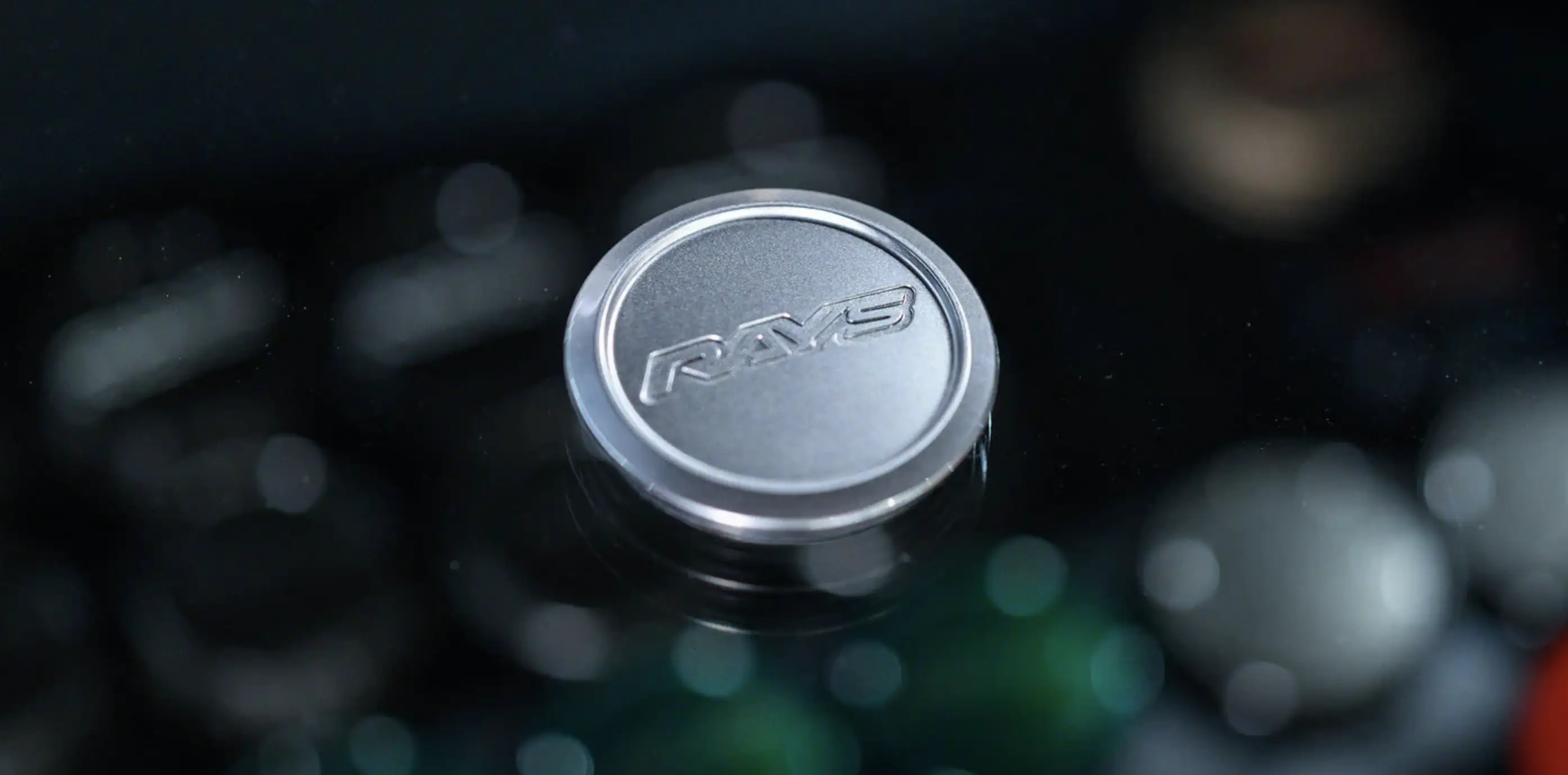 RAYS Volk Racing VR Center Cap Model-01 Low Type in Pressed Graphite PG fitted on TE37 wheel