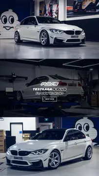 rays te37saga sl in diamond silver on bmw m3