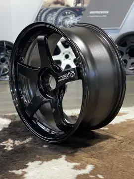 Side perspective emphasizing the unique barrel rim profile and outer lip step of a track ready Advan wheel