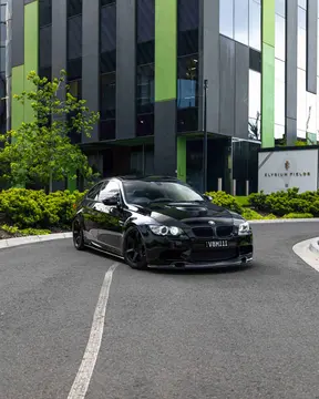 Black BMW E92 M3 fitted with 18 inch Volk Racing TE37 Saga S-Plus wheels in Matte Black MB in stock at KA Autosport Australia