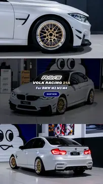 RAYS 21A bbs style wheel in gold on BMW F80 M3