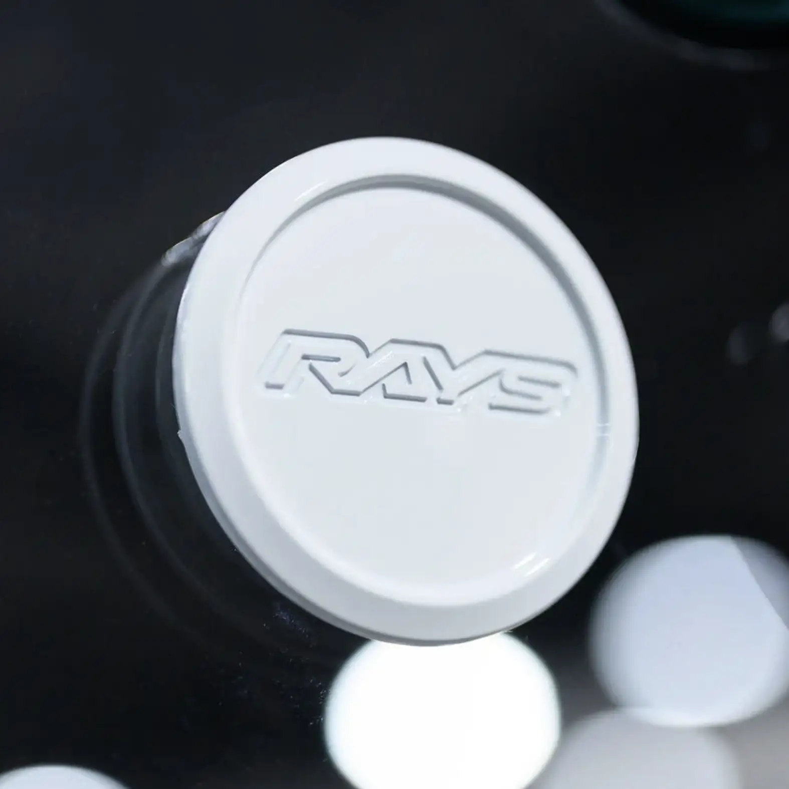 RAYS VR Center Cap Model-01 Low Type in Dash White DW for Volk Racing TE37 and CE28 wheels