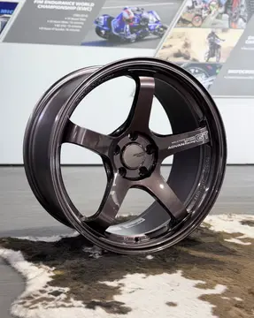 Premium Yokohama Advan GT Beyond forged monoblock wheel in the metallic Racing Copper Bronze finish