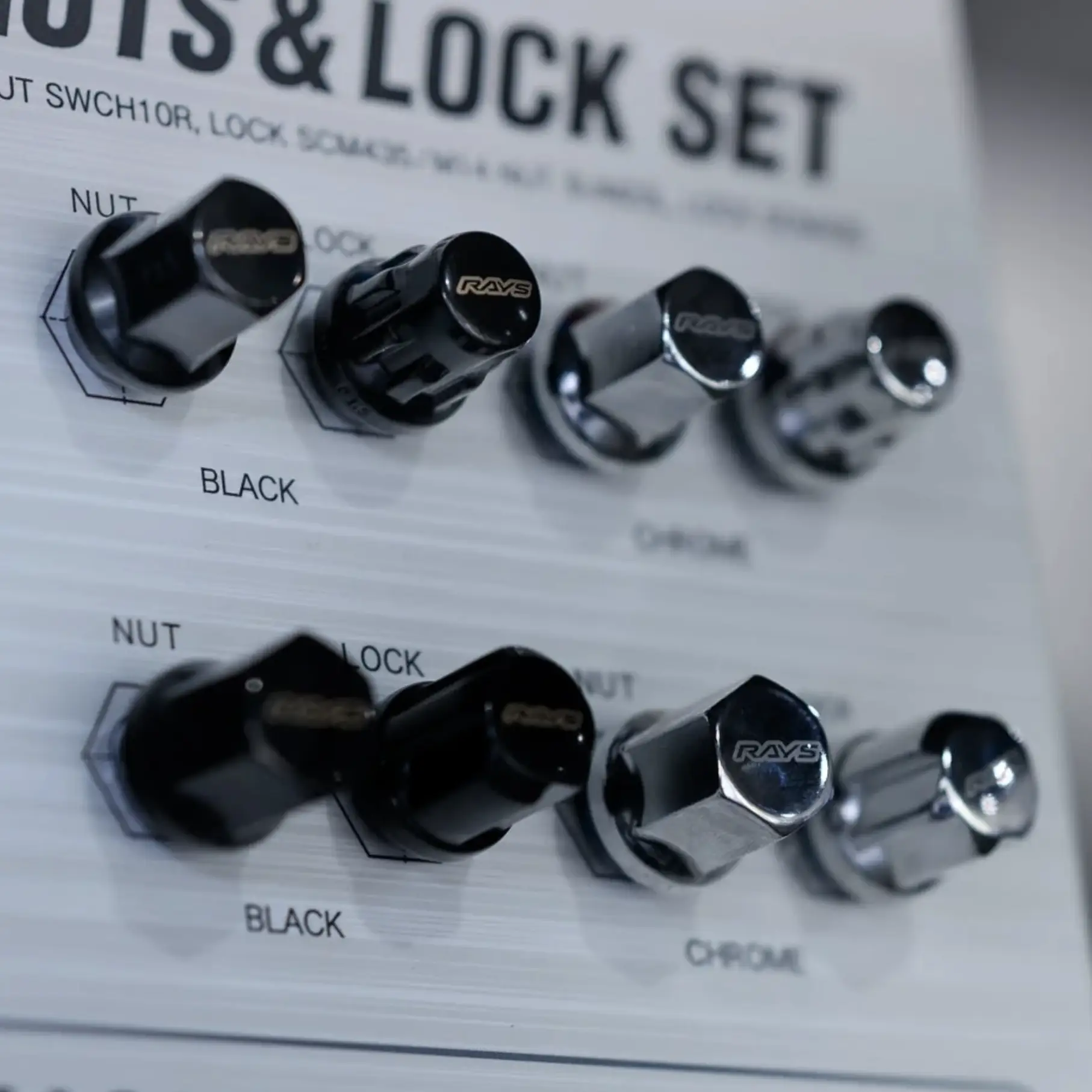 RAYS 17 Hex Lock wheel nuts in protrait
