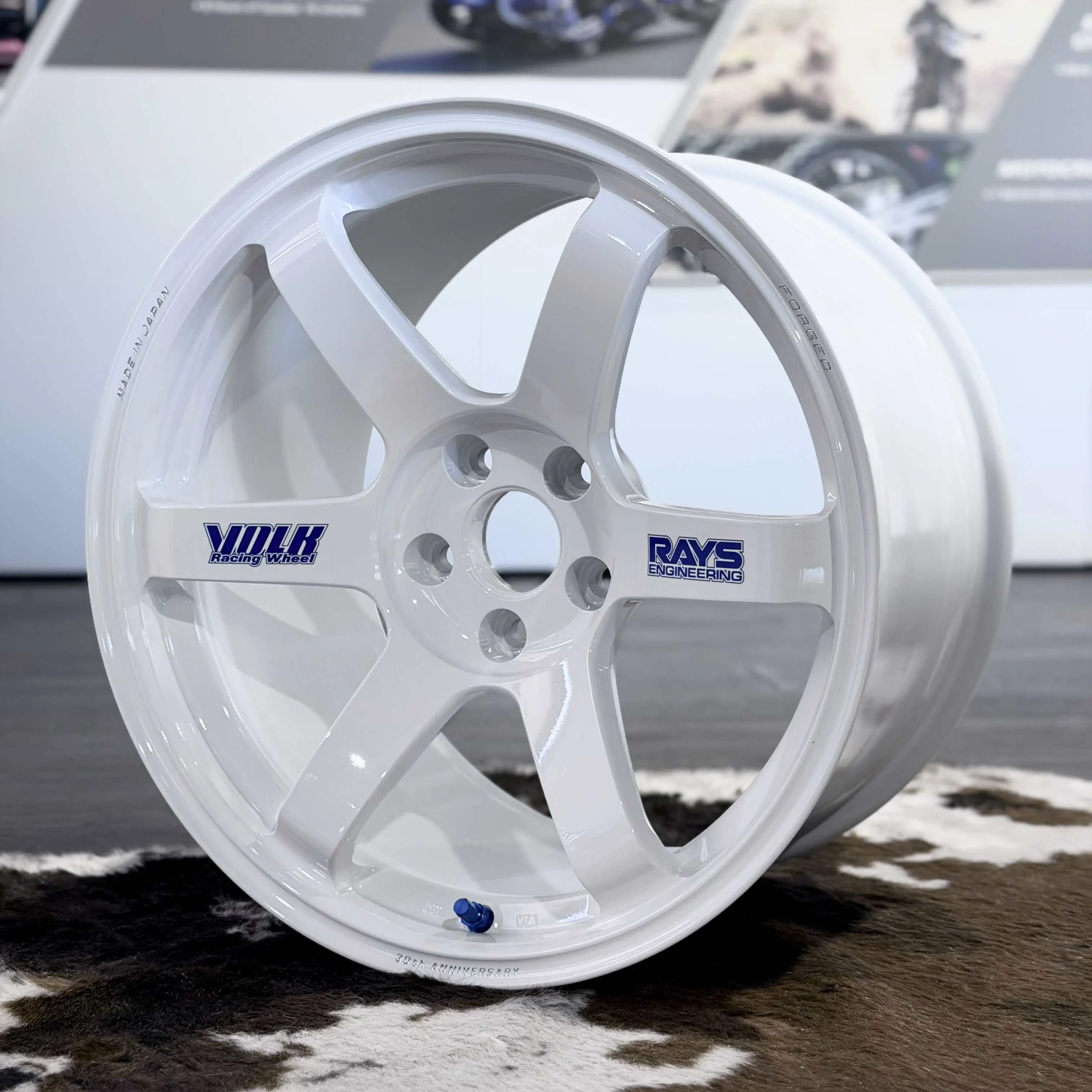 Dash White RAYS Volk Racing TE37 30th Anniversary SAGA S-Plus JDM forged wheel available at KA Autosport