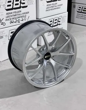 Side angle view illustrating the deep drop center and massive brake clearance of a standalone BBS RIA wheel