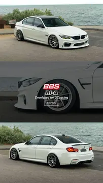 BBS RIA in diamond silver on white BMW F80 M3