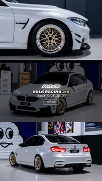 RAYS 21A bbs style wheel in gold on BMW F80 M3