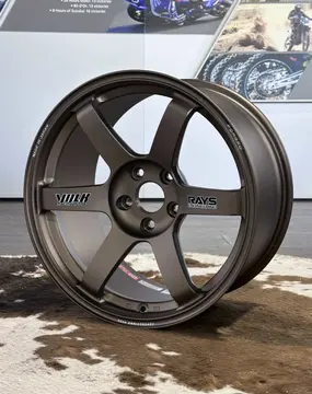 Concave spoke profile of Bronze RAYS Volk Racing TE37 30th Anniversary SAGA S-Plus JDM wheel at KA Autosport