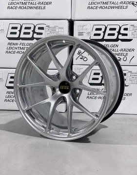 BBS RI-A forged monoblock wheel showcasing the high brilliance Diamond Silver finish