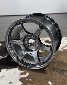 side profile of rays gram light 57dr silver for mazda mx5