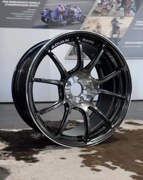 Premium Yokohama Advan Racing RZIII 10 spoke wheel in Hyper Platinum Black