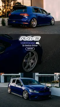 RAYS TE37saga sl in diamond silver for Volkswagen Golf R MK7.5