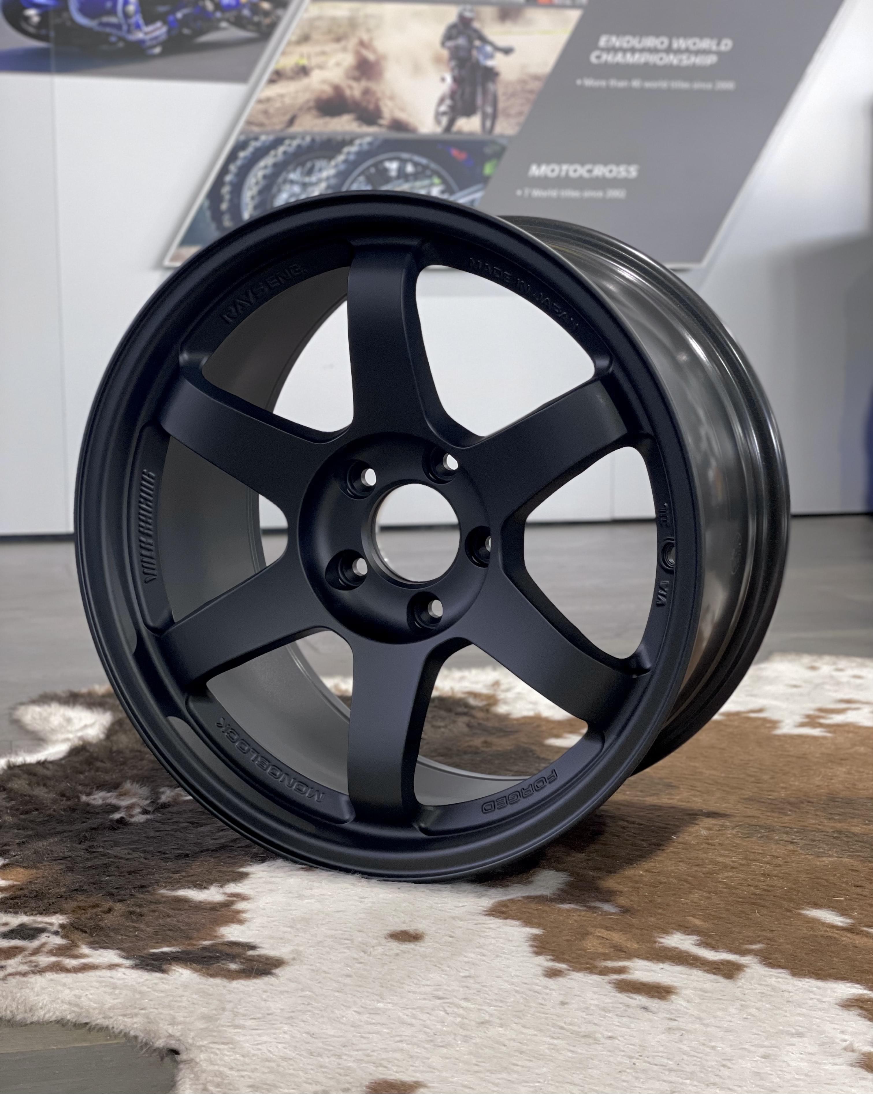 RAYS Volk Racing TE37 SL 17x9 +22, 5x114.3 - Matte Black for Mitsubishi ...